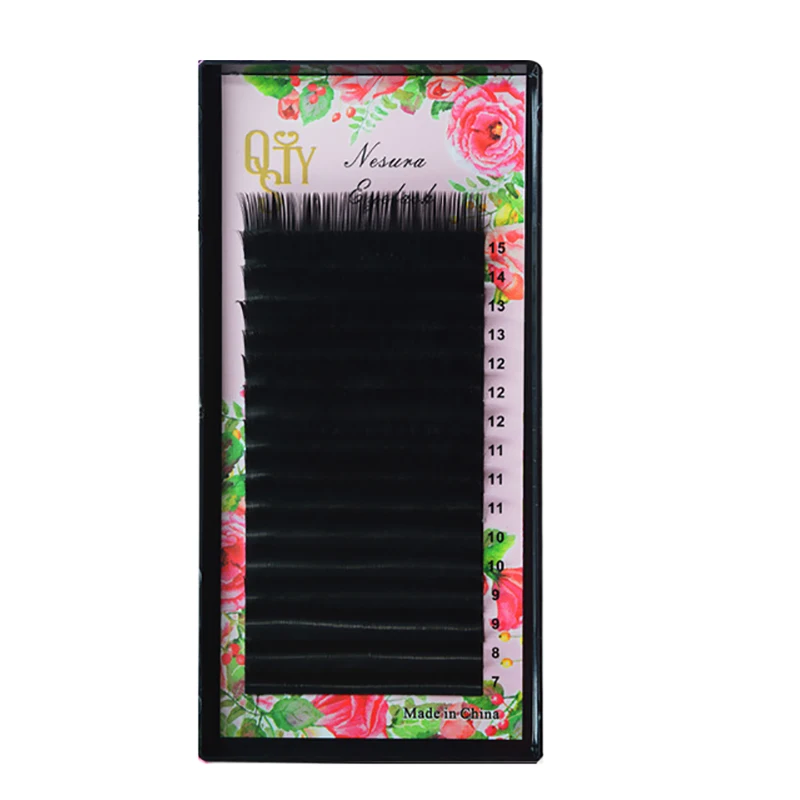 

All Size B/C/D 16rows/trays mix 7-15mm high quality soft mink natural lashes False eyelash individual eyelashes extension