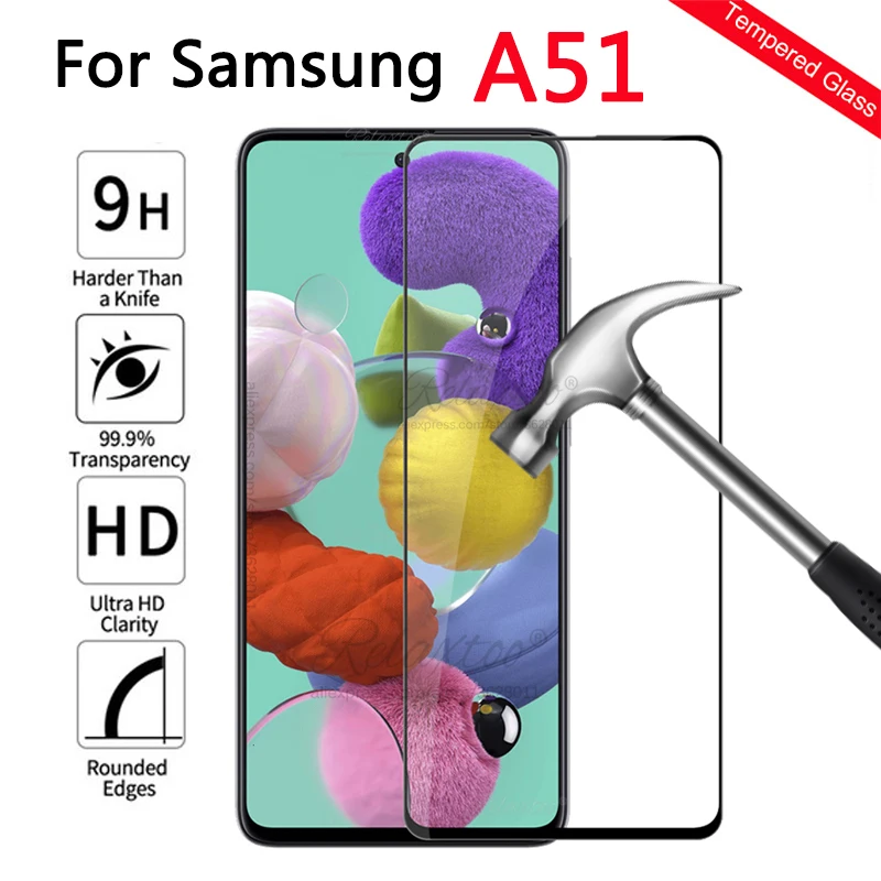Защитное стекло для Samsung Galaxy A51 A515F полное покрытие закаленное A 51 SM A515F/DS Защитная