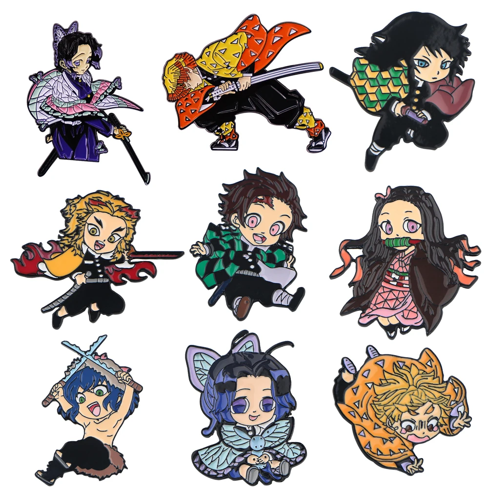 

LT916 Japanese Anime Demon Slayer Manga Enamel Lapel Pin Badge Pins Backpack Decoration Jewelry Accessories Gifts for Friends