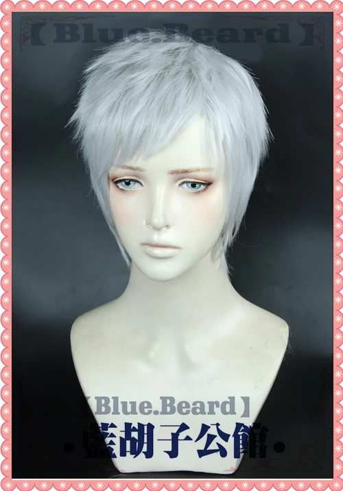 OW Soldier короткие Серебристые термостойкие синтетические волосы Косплей