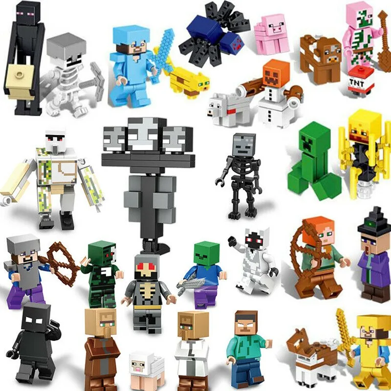29pcs/set Full Body Figures My World Legoings Assemble Building Blocks toys Mini Bricks For Children Birthday Gifts | Игрушки и хобби