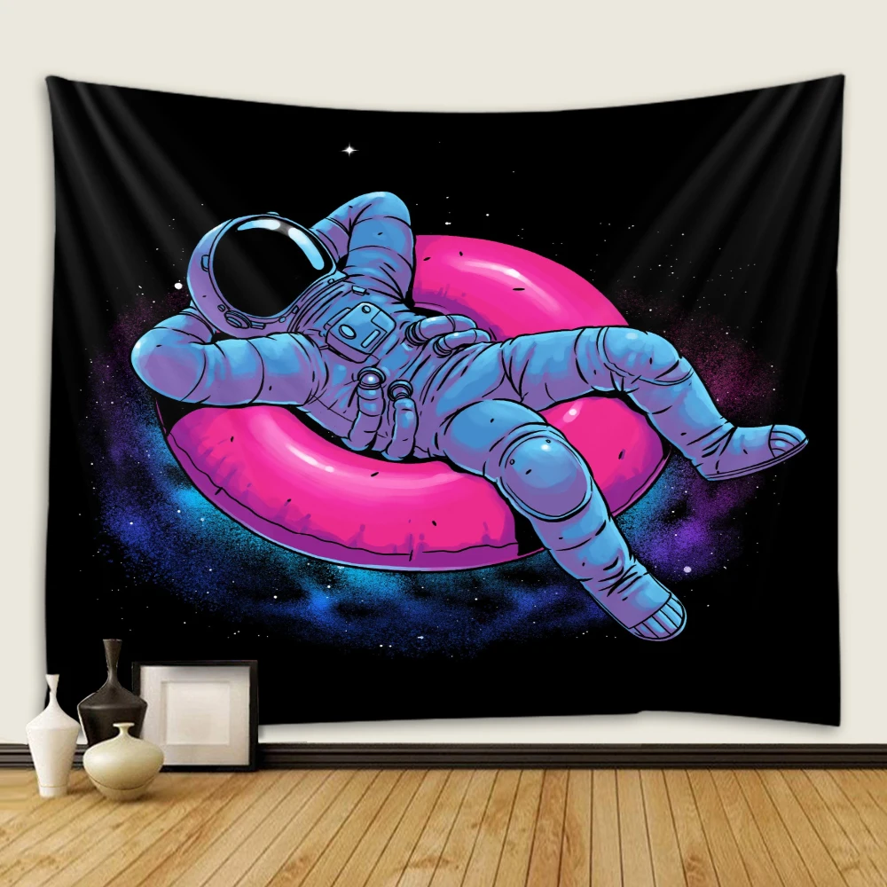 

Space suspension meditation astronaut tapestry is soft and easy to care for dormitory decoration hanging cloth