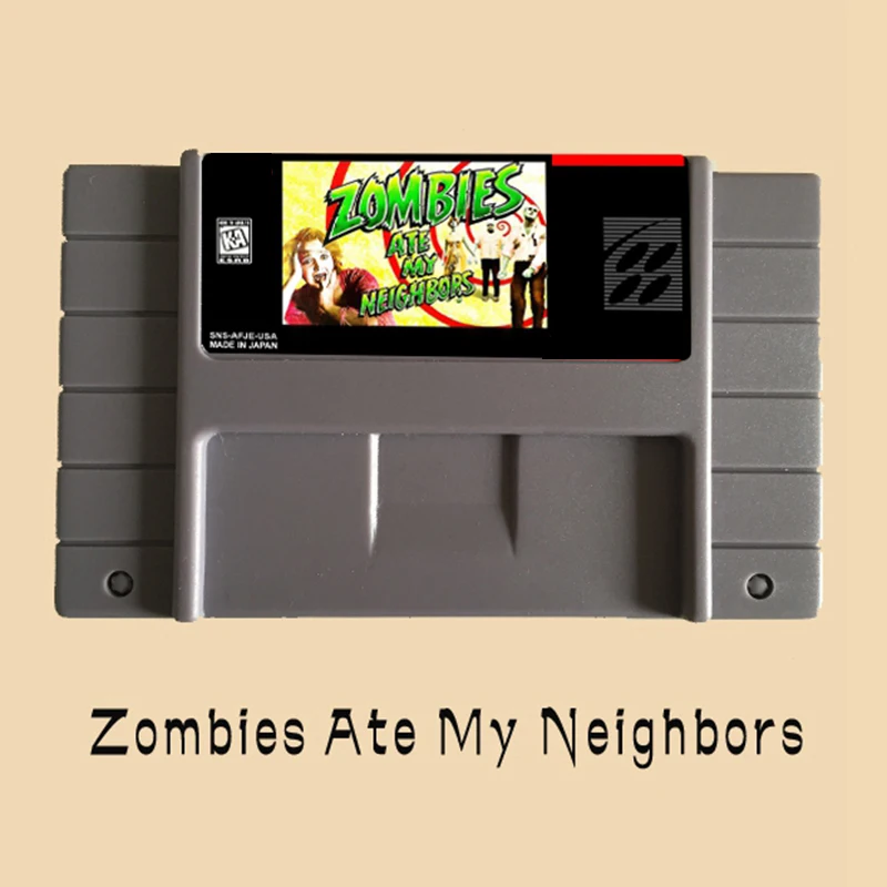 Высококачественная 16-битная игровая карта «зомби Ate My neighbor NTSC Big Gray» для игроков американской версии