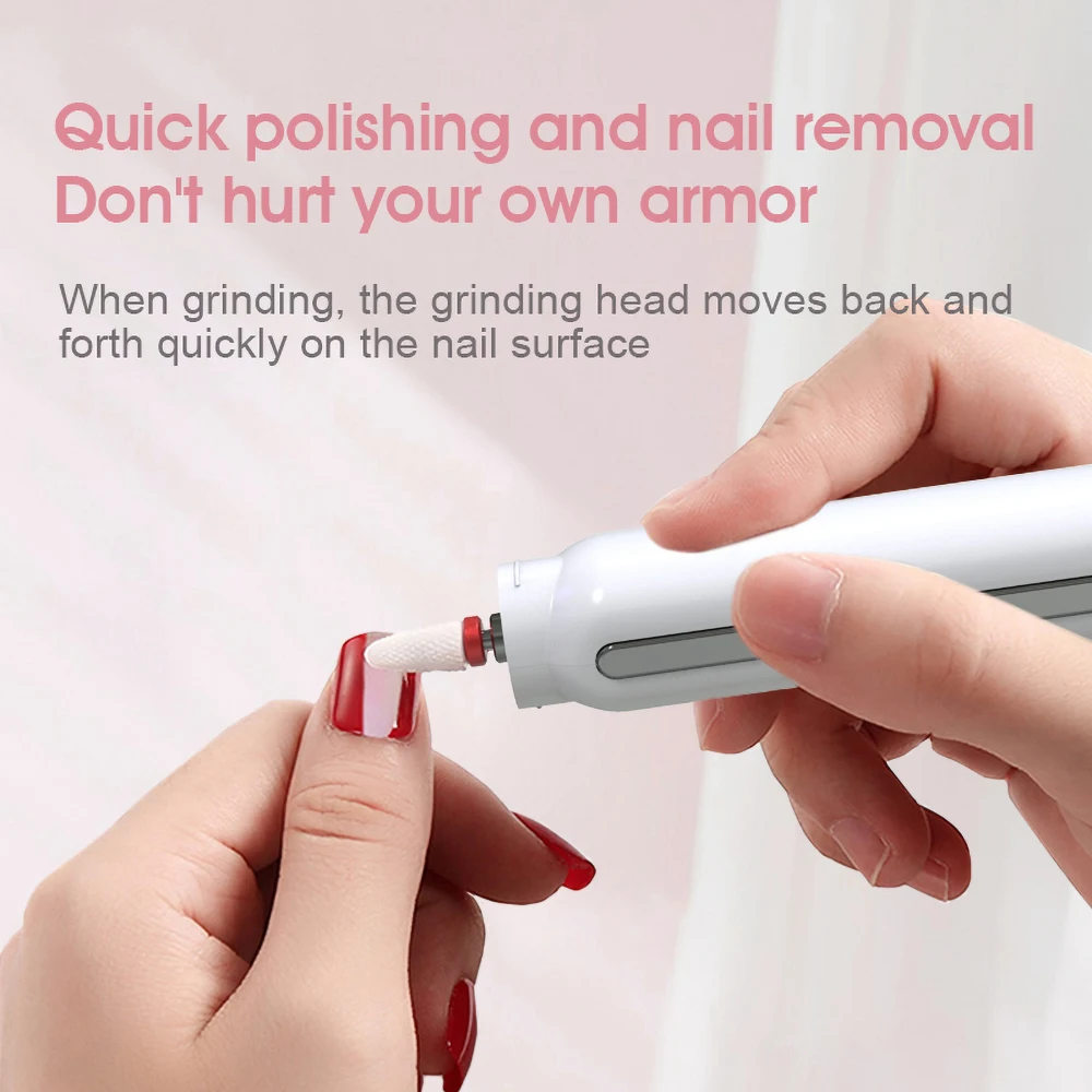New Portable Wireless Nail Peeling Polishing And Pen Sharpener USB Charging LED Light Household Tool | Красота и здоровье