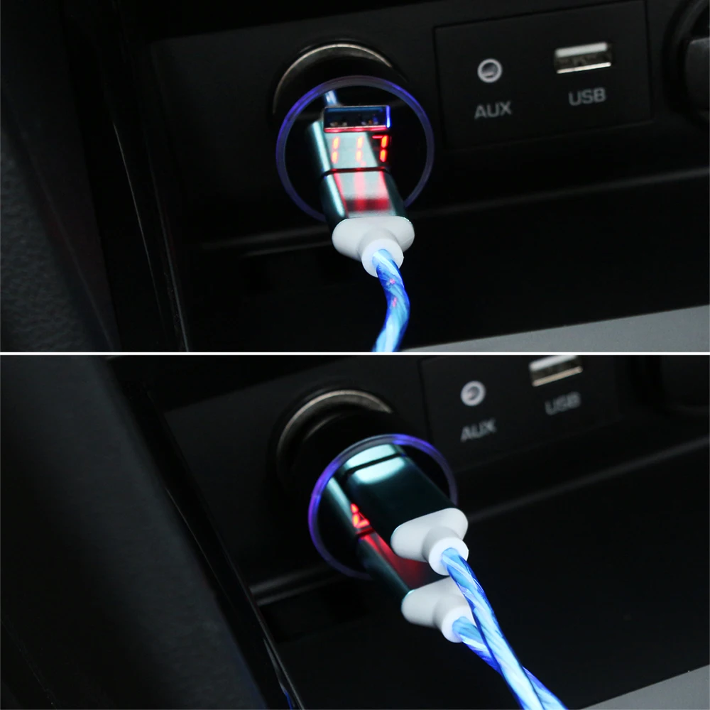 3.1A Двойной автомобильный зарядное устройство с USB и LED-дисплеем для Borgward BX5 BX6 BX7 BXi7 Isabella Daewoo Matiz Nexia Nubira Sens Tosca Winstorm on.