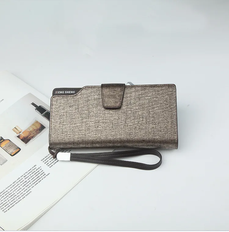 

Large-capacity men's wallet long multi-function multi-card banknotes mobile phone bag business youth zipper buckle clutch