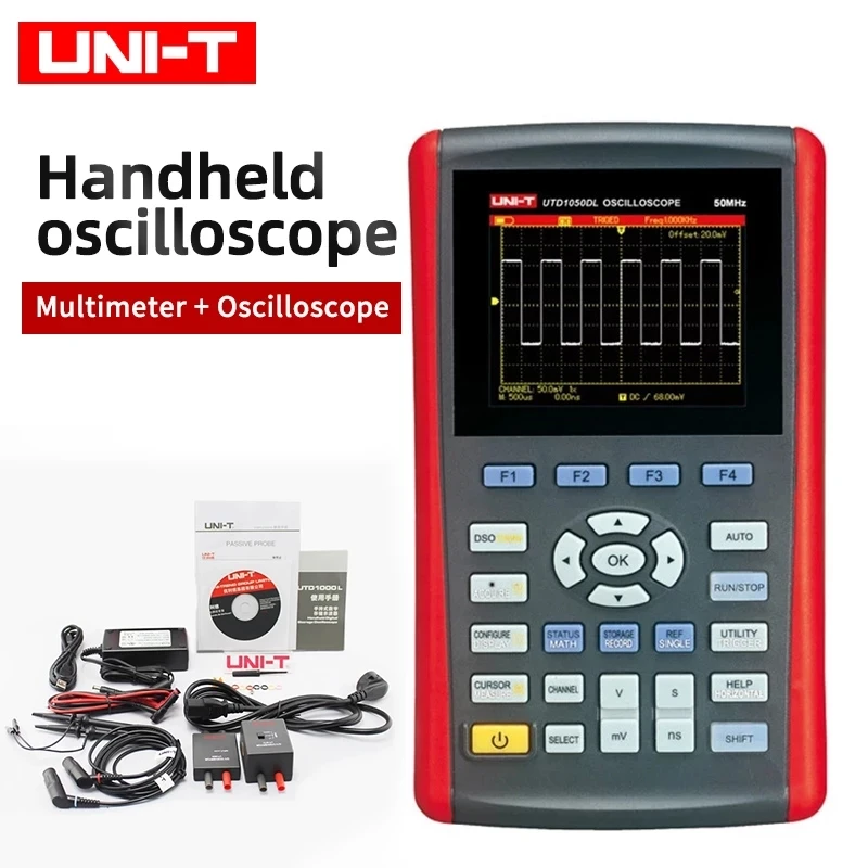 UNI-T Портативные Цифровые запоминающие осциллографы с мультиметр USB Сфера метр 25 ~
