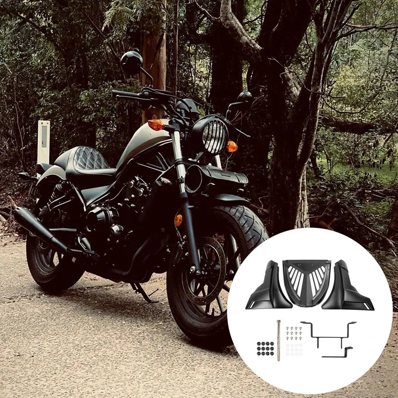 

Motorcycle Engine Spoiler Belly Pan Lower Fairing Mounting Bracket for Honda Rebel CMX300 2017-2021