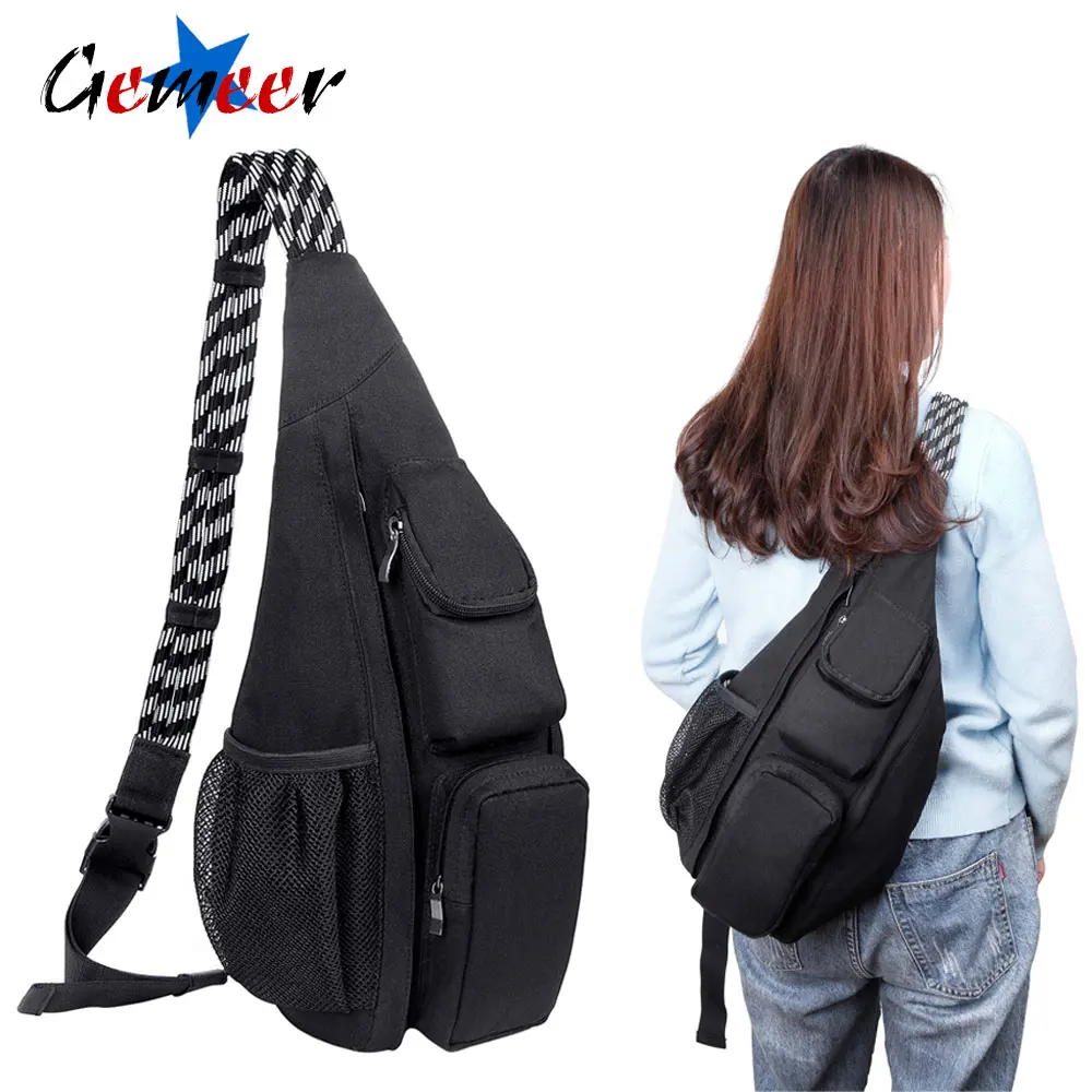 Gemeer 8L Canvas Rope Bag Sling Crossbody Daypack Casual for Hiking Cycling or Travel Anti Burglarproof Shoulder |