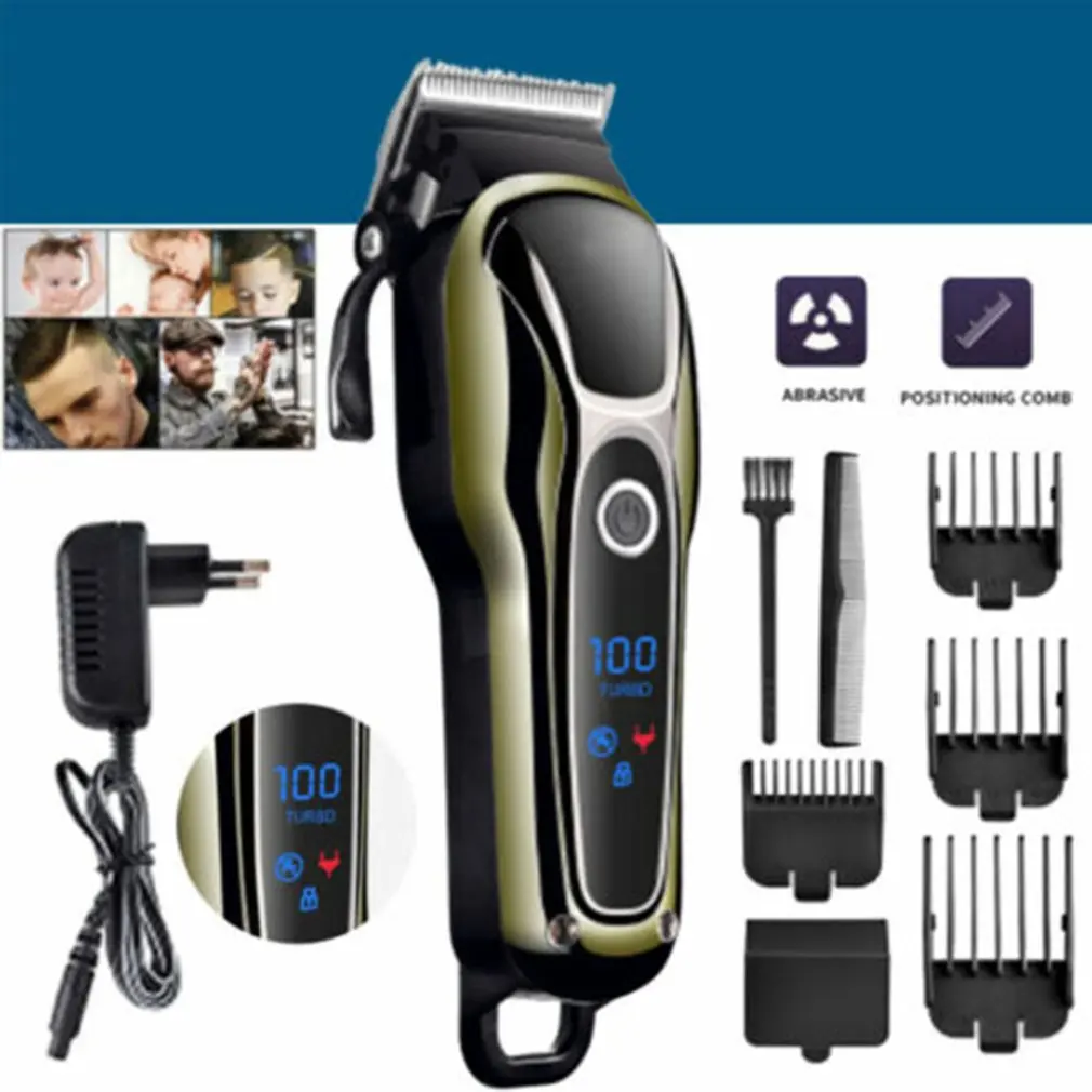 

100-240V Rechargeable Hair Clipper Professional Hair Trimmer Hair Shaving Machine Electric Hair Cutting Beard Razor Hot Selling
