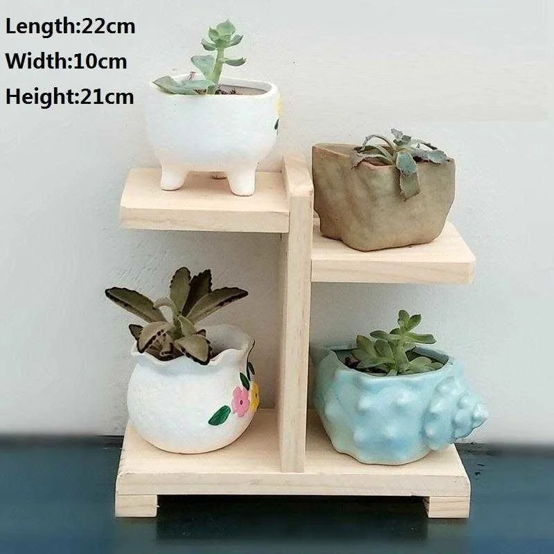 

Etagere Pour Plante Rak Bunga для лестницы, деревянное растение для помещений, Настольная уличная полка для балкона, Цветочная подставка