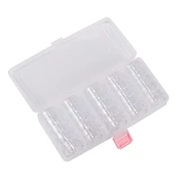 1 set 5ml 20ml plastic bead storage containers clear individual boxes rectangle jewelry box case small round column bottle jars