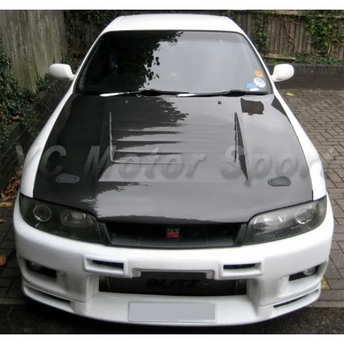 

Car Accessories Carbon Fiber NI Style Hood Bonnet Fit For 1995-1996 R33 GTS Spec 1 Hood Car-styling