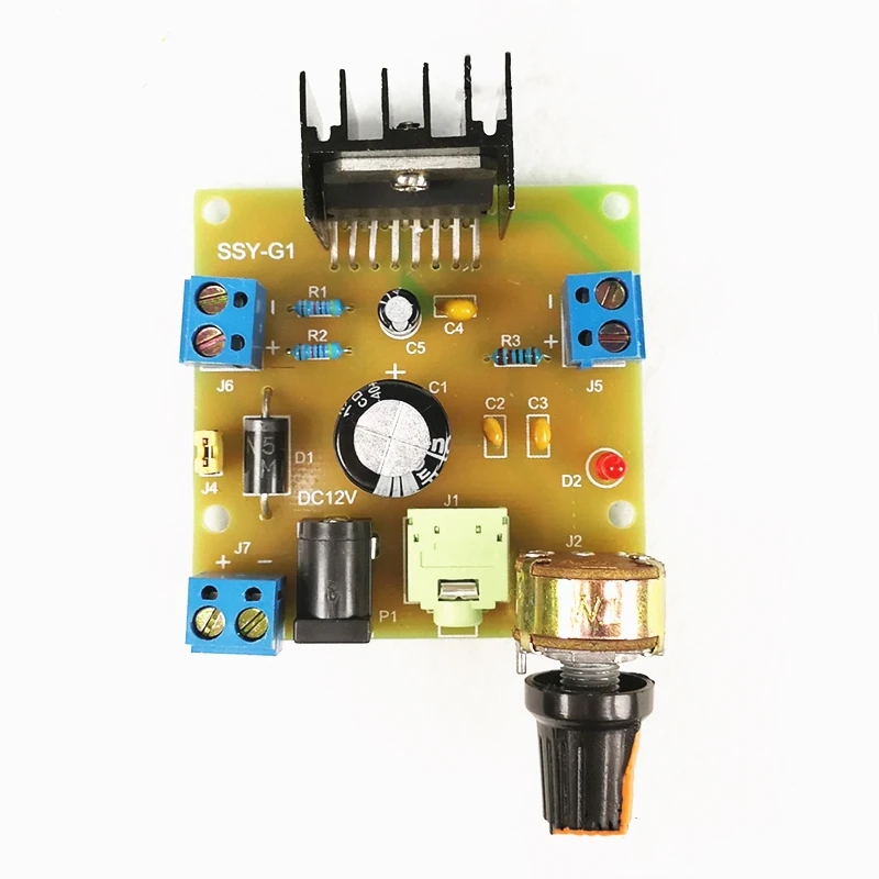 

TDA7297 stereo power amplifier board plus heat sink 15w noise-free power amplifier board parts