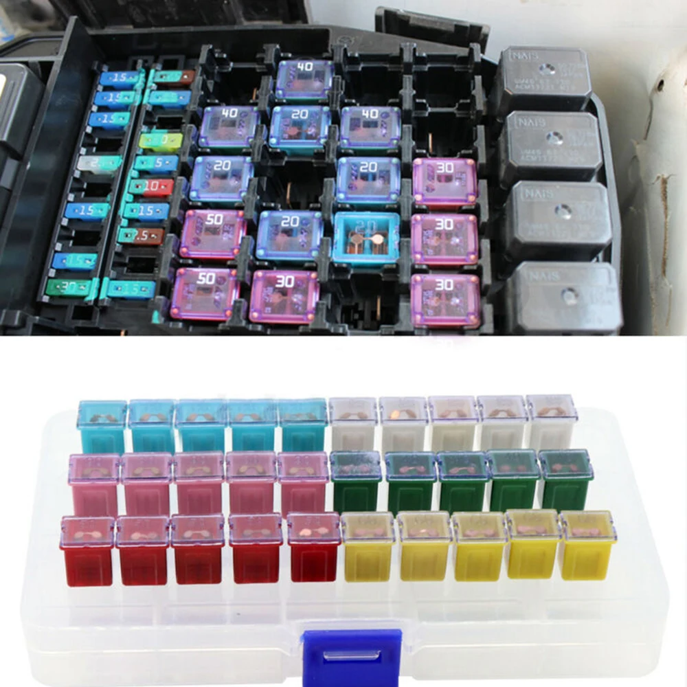 30 шт. автомобильный медный предохранитель в ассортименте 20/25/30/40/50/60A для Nissan Toyota