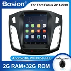 Автомагнитола Bosion для Ford Focus 3 MK3 2011-2019, Android 10,0, GPS-навигация, стерео, вертикальный экран, мультимедийный видеоплеер 2din