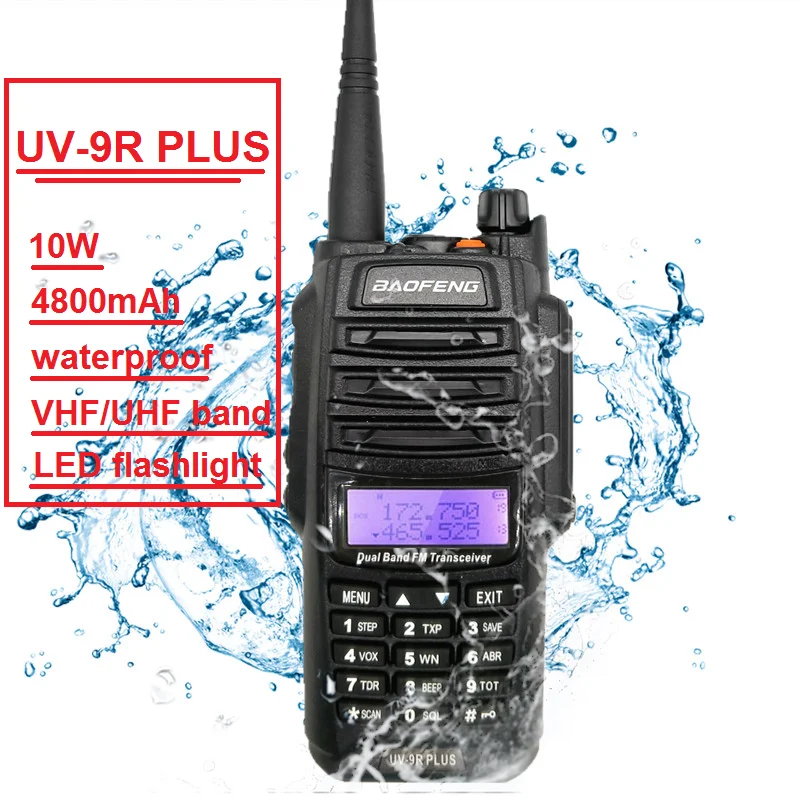 Портативная Водонепроницаемая рация 10 Вт Baofeng UV 9R Plus Любительская Pofung UV9R CB сканер