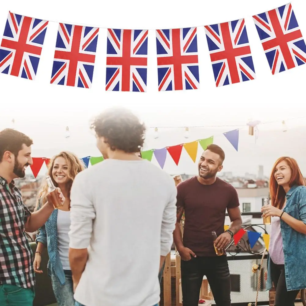 Флаги подвески с флажками Union Jack 9 м британский баннер тканевый флаг украшение для