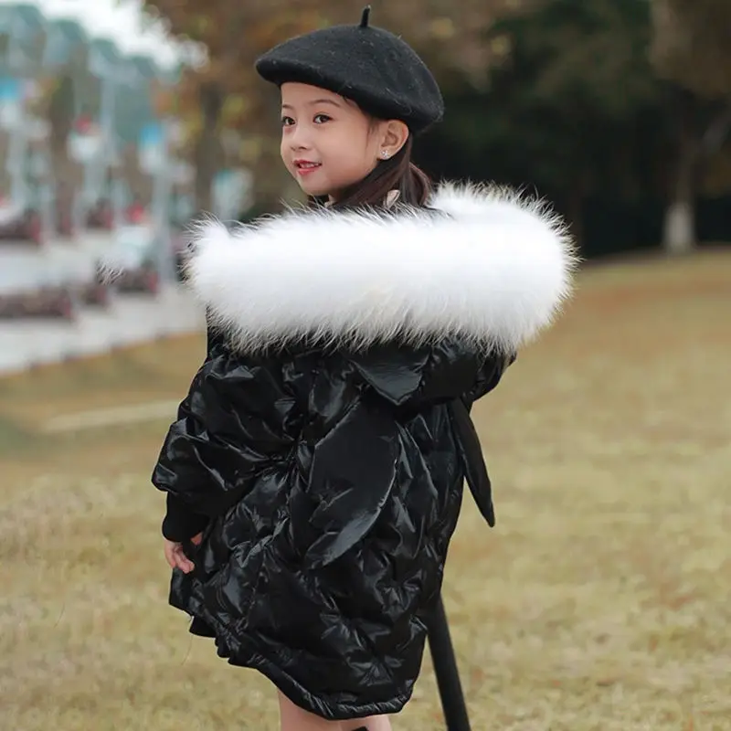 Girls' down jacket middle changxin junior middle school children baby white duck down jacket free washing