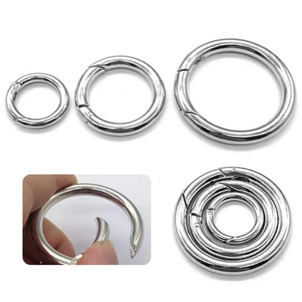 

Zinc Alloy Round Hiking O-ring Keyring Spring Snap Hook Clip Buckle Carabiner Buckles Clips Carabiner Round Trigger Hooks