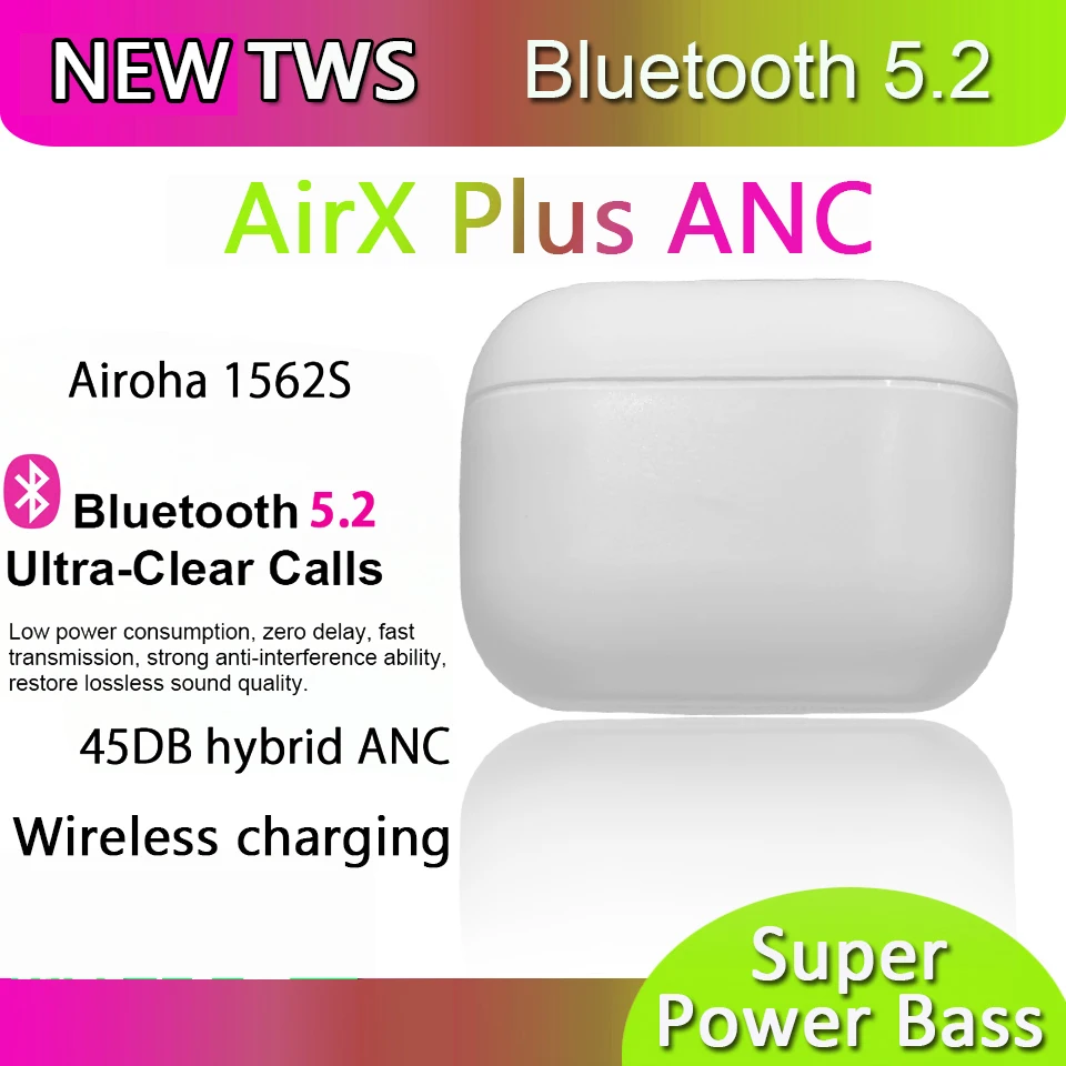 

AirX Plus Anc Wireless Bluetooth Earphone 45DB Airoha 1562s Earbuds Pk I900000 Tws I999999 Pro Max Air 3 Ear Buds Earphones