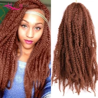 hair nest 18 inch marley braids afro kinky curly crochet long marley braiding hair ombre hair extensions for women