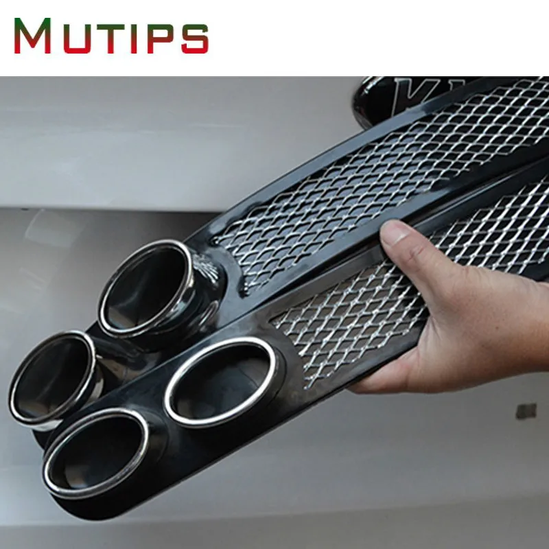 

Mutips High Quality Carbon Exhaust Pipe Sticker Fake Decoration Universal For VW Polo Golf 7 Passat Hyundai Tucson Solaris Ix35