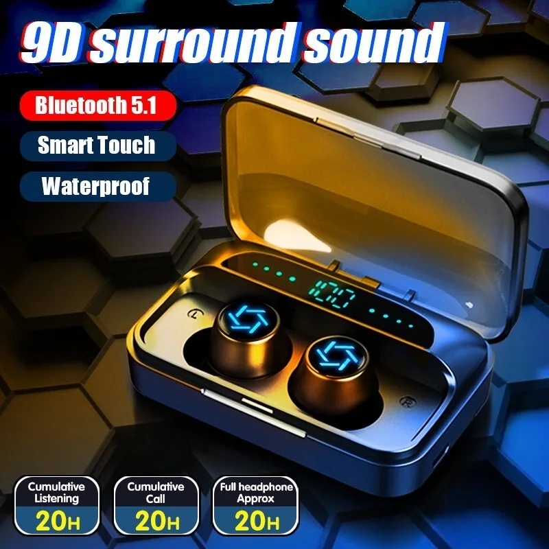 

New Original TWS 5.0 Wireless Bluetooth Earphone S15 Wireless Earbuds Stereo Headphone Touch Control Headset Amoi