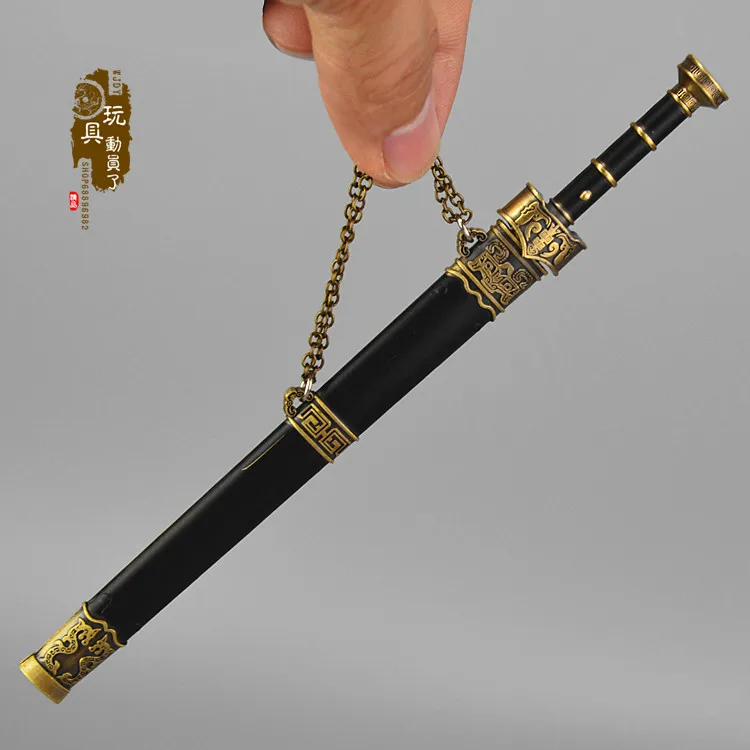 1:6 весы меч ножны игрушка царей Yue/Qin сабля оружие Модель с подставкой для 12