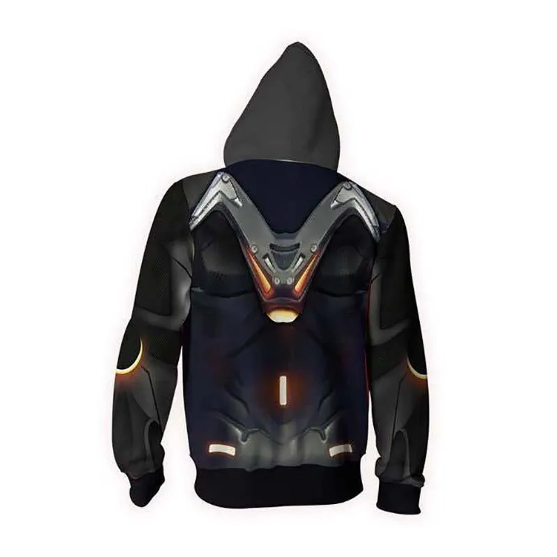 Мужской/женский костюм для косплея толстовка с капюшоном и молнией в стиле