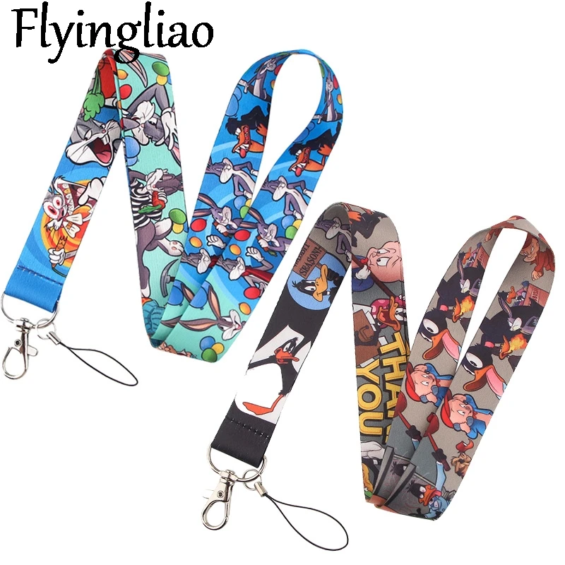 Багз Банни шнур с изображением кролика ключи держатель телефона забавные шейный