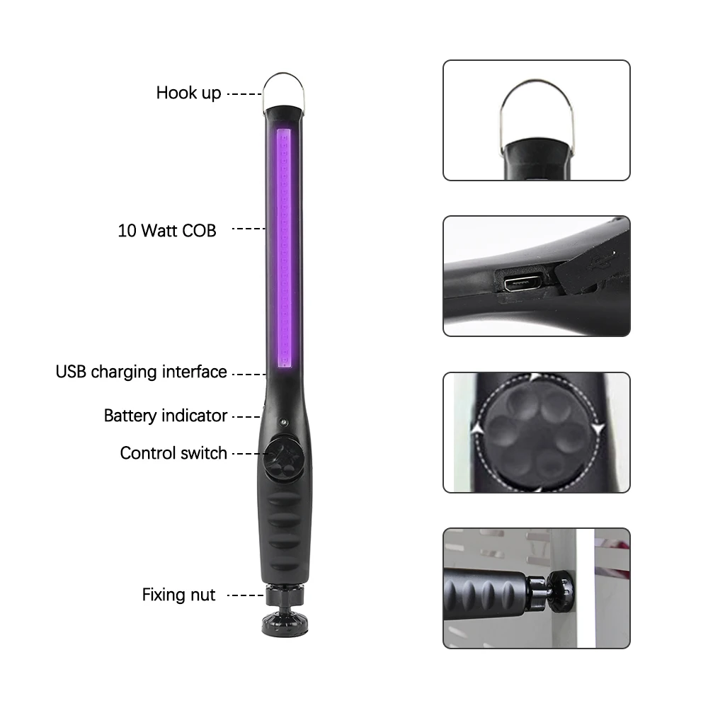 Бактерицидная лампа портативный стерилизованный UV C светильник УФ бактерицидная
