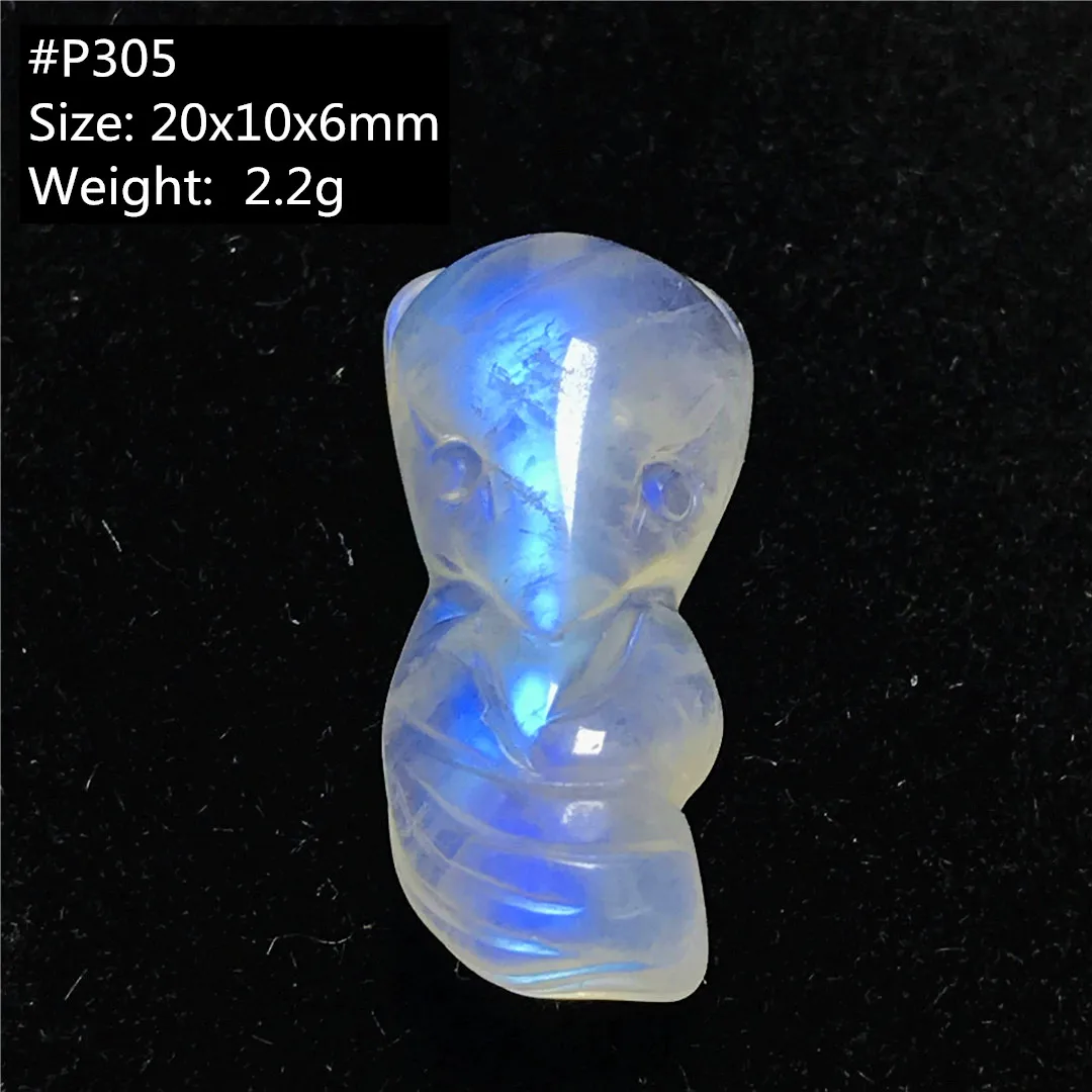 

Top Natural Blue Light Moonstone Pendant Jewelry For Women Man Fox Carved Crystal Beads Beauty Healing Gift Stone Gemstone AAAAA