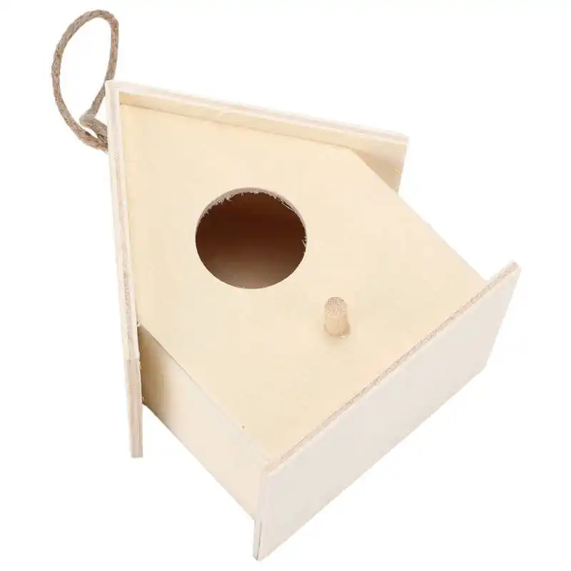 

Bird Bottles Innovative Wooden Birdhouse Natural Safe Durable Small DIY Wooden Small Birdhouse Bird Cage Home Decoration