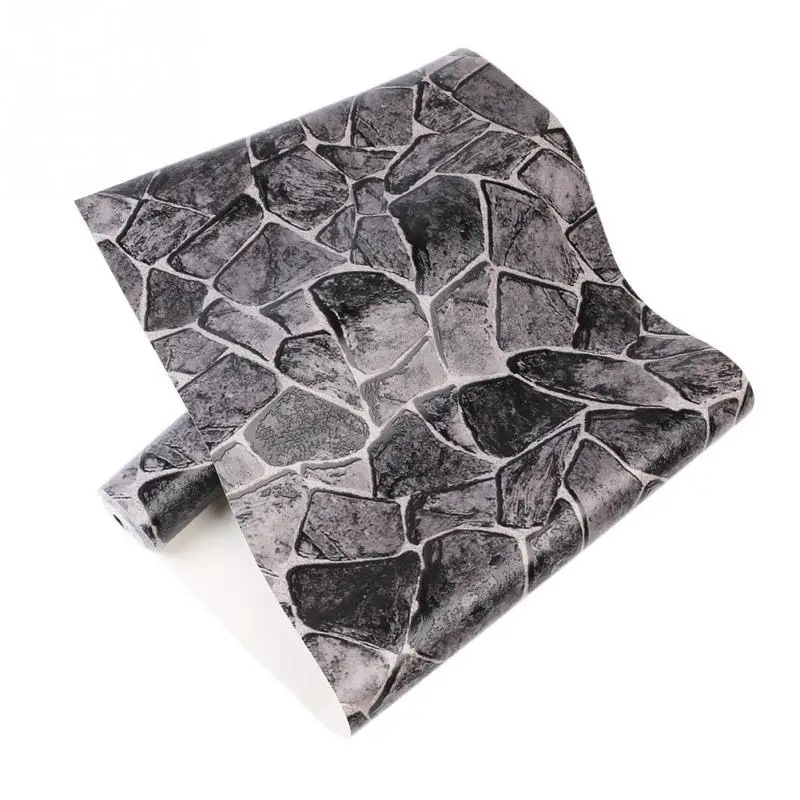 Винтажные обои из искусственного мрамора в рулонах серый 3D кирпич реалистичные