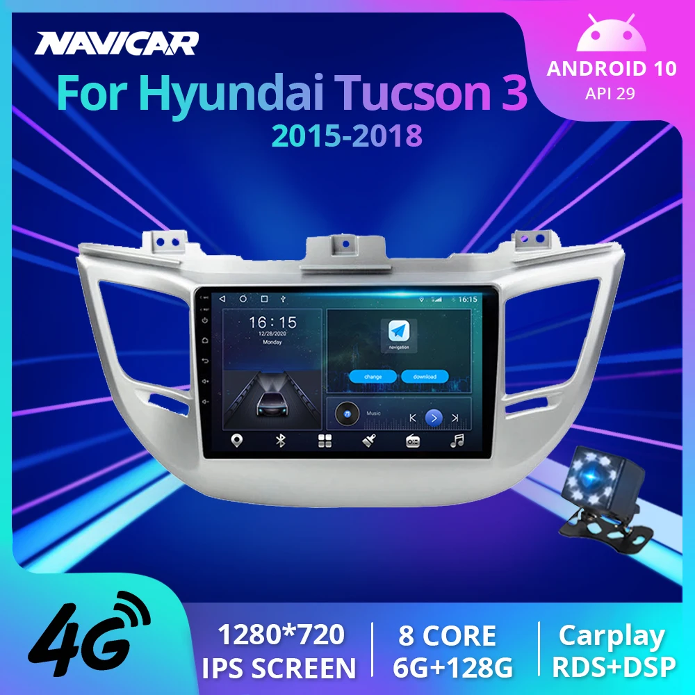 

Автомобильный радиоприемник для Hyundai Tucson 2015 2016 2017 2018 автомобильный стереоприемник 2 Din Android мультимедийный плеер навигатор для автомобилей ...