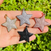 5pcs big size star charms for women bracelet necklace making trendy pendant for handmade craft jewelry accessory wholesale