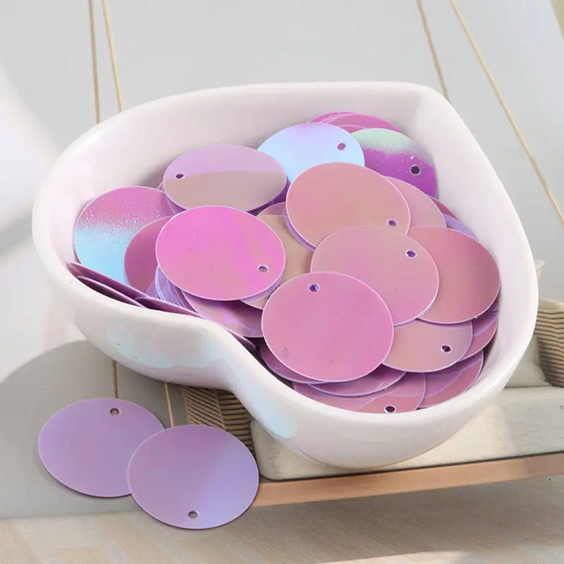 10 г/упак. 25 мм AB цветная Плоская Круглая свободная тесьма с пайетками для шитья