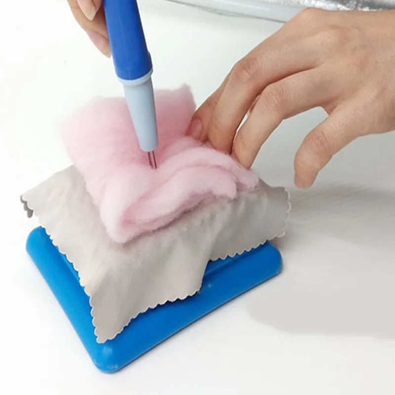 Синяя шерстяная войлочная кисть с низом вышивка пробойник инструмент для