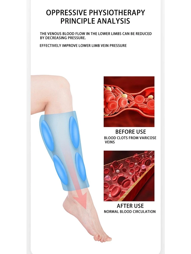 

New 2020 Compression Leg Calf Massager Heating Compress Adjustable Intensity Care Massager for Knee Joint Pain Relief Wireless