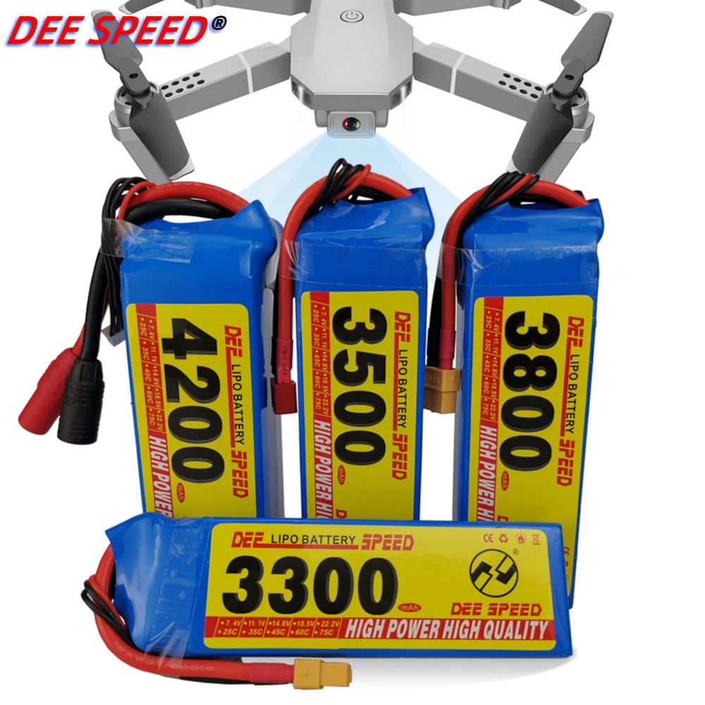 4S RC LiPo Battery 14 8 V 1300 1500 1800 2200 2600 3000 3800 4200 mAh 25C 35C 60C для Вертолет бла автомобиля|Детали и