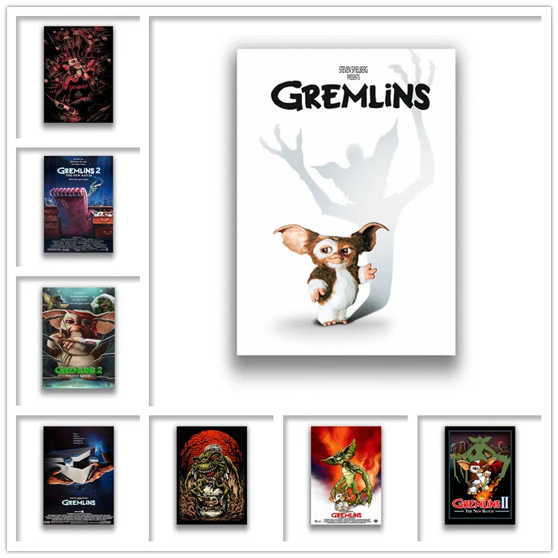 Gremlins кино с белым покрытием бумажные принты четкое изображение гостиная спальня