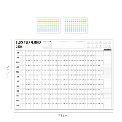 Креативный настенный бумажный календарь 2020 365 дней ежедневный планировщик для