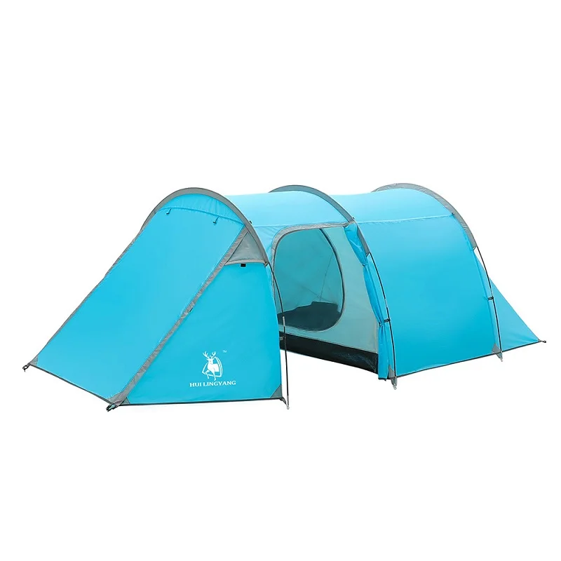Billig Außen 3-4 Person Camping Zelt Doppel Schicht Ein Zimmer Einer Halle Wasserdichte Picknick Strand Zelt Für Camping Wandern Bergsteigen
