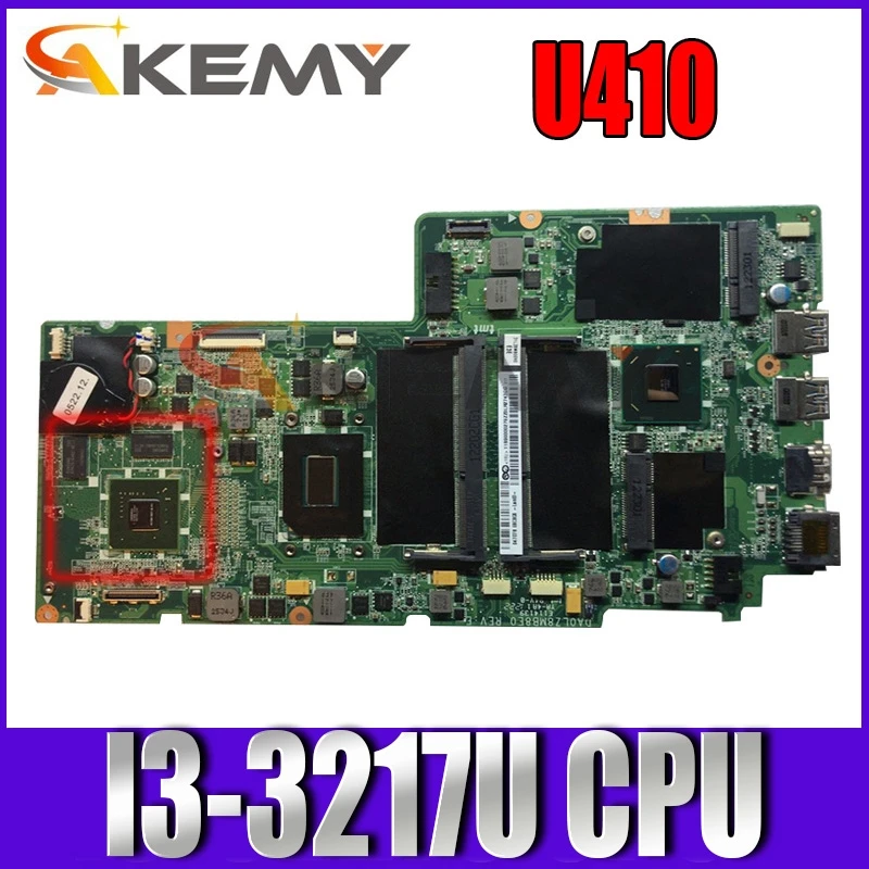

For Lenovo IdeaPad U410 Laptop Motherboard CPU:I3-3217 1.8G DA0LZ8MBE0 REV:E FRU 90000278 90000895
