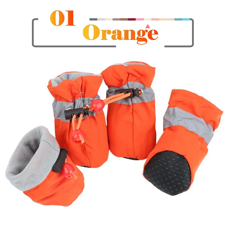 4 шт./комплект домашние питомцы собаки зимняя обувь непромокаемые ботинки носки