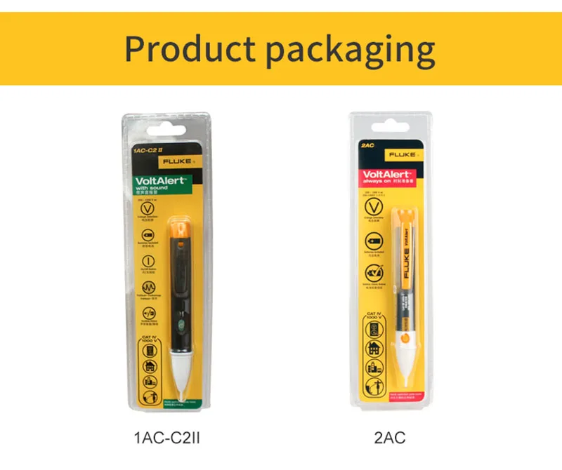 

Fluke 1AC-C2 II Volt Alert FLUKE 2AC Sensor Non-contact Voltage Detector AC tester Stick electrical Detector Pen