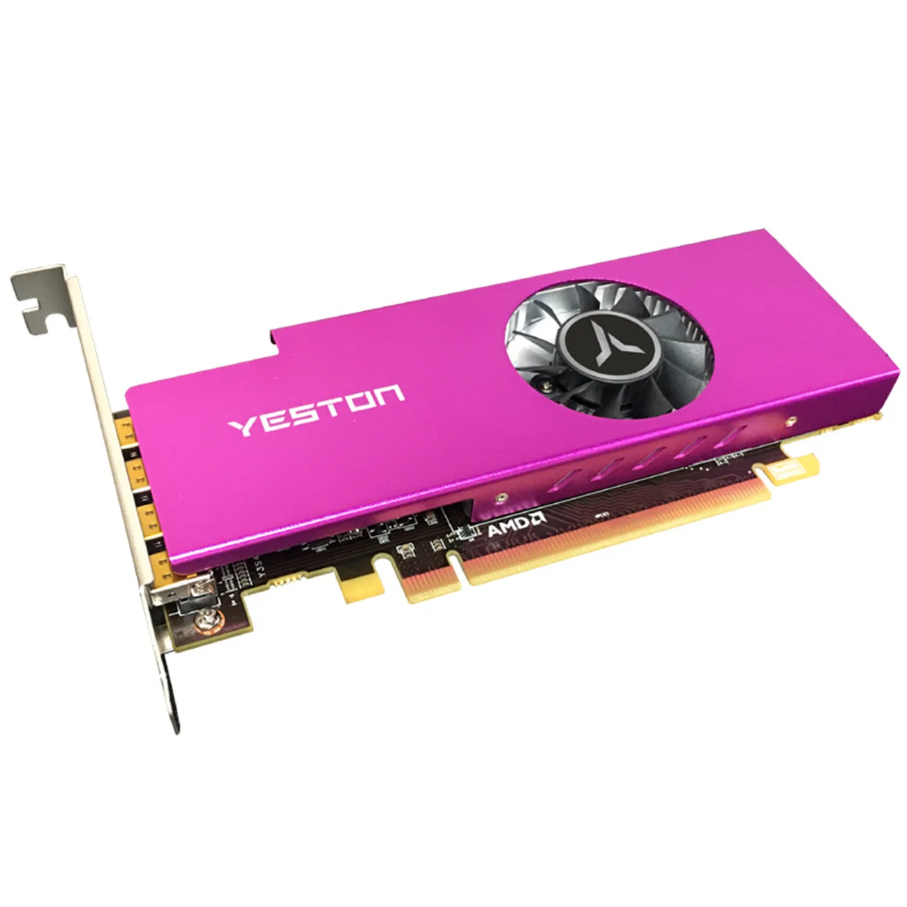 Yeston Graphics Card R7 350 2G D5 4MINIDP 4-screen Support Split Screen 750/4000MHz 2G/128bit/GDDR5 with 4 Mini DP Ports