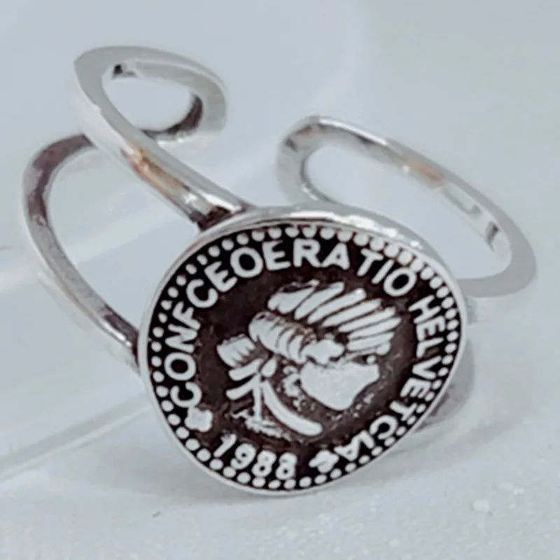 YIZIZAI Трендовое кольцо для женщин женское модное ретро Двухслойное Открытое с