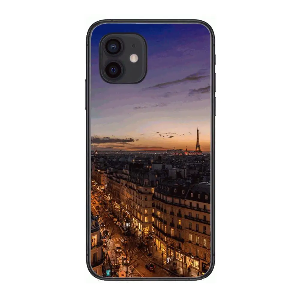 

Eiffel tower Style Phone Case cover For iphone 12 pro max 11 8 7 6 s XR PLUS X XS SE 2020 mini black cell shell